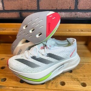 Adidas Adizero Prime X 2 Strung Running Shoes White Black WMN 6, 7.5